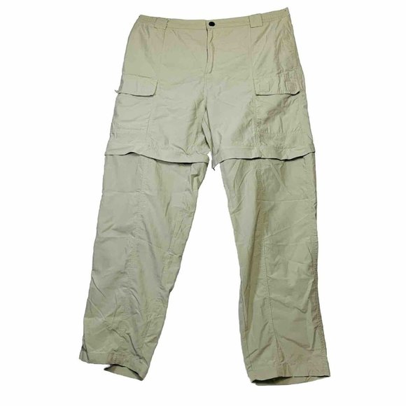 World Wide Sportsman Cargo Pants Shorts Sz 32x31 Flex Waist Convertible Stretch - Picture 1 of 16